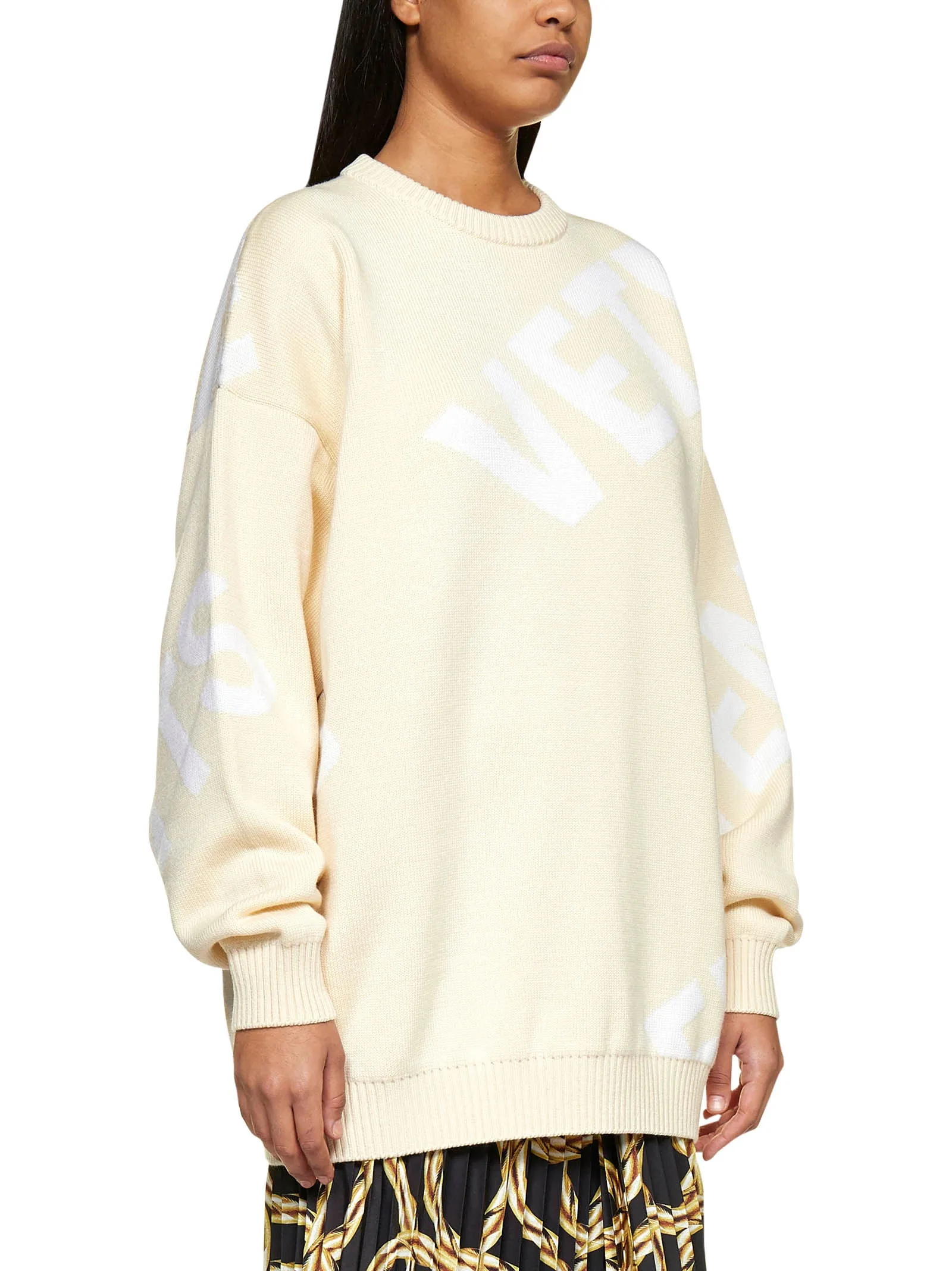 Vetements Logo Intarsia-Knit Jumper