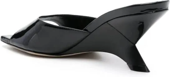 Vic Matie 75mm patent leather mules Black