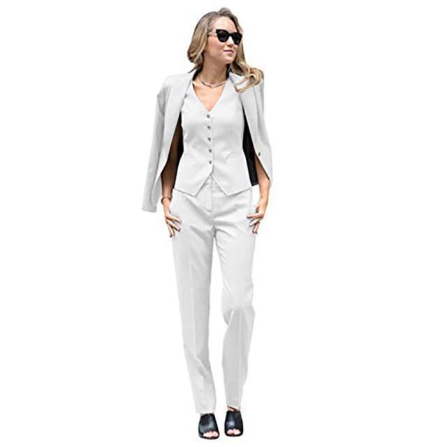 Women Slim Fit Three Piece Pantsuits