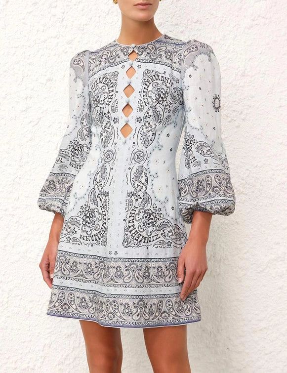 ZIMMERMANN Matchmaker Keyhole Mini Dress