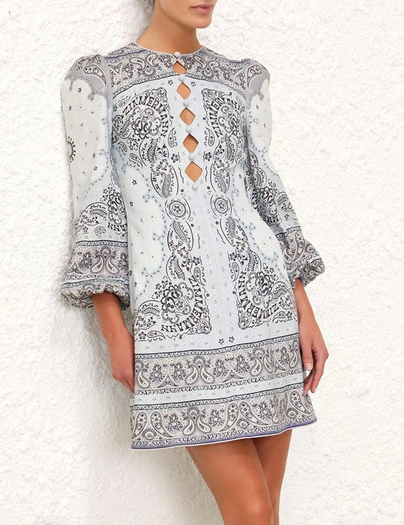 ZIMMERMANN Matchmaker Keyhole Mini Dress